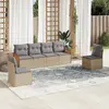 Image de VIDAXL Salon de jardin Beige 6 pcs Résine Tressée