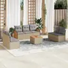 Image de VIDAXL Salon de jardin 8 pcs - Résine tressée beige