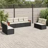 Image de VIDAXL Salon de jardin 8pcs - Noir