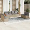 Image de vidaXL Salon de jardin 8 pcs - Beige Résine tressée