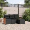 Image de VIDAXL Salon de jardin 4 pcs - Noir
