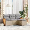 Image de VidaXL Salon de jardin 4 pcs - Beige