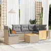 Image de VidaXL Salon de jardin 6 pcs - Beige