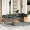 Image de vidaXL Salon de jardin avec coussins 7 pcs - Gris