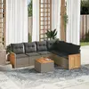 Image de Salon de jardin vidaXL 7 pièces avec coussins - Gris
