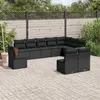 Image de vidaXL Salon de jardin 10 pcs noir