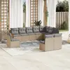Image de VIDAXL Salon de jardin 10 pièces avec coussins beiges