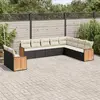 Image de vidaXL Salon de jardin 10 pcs - Noir
