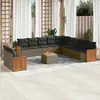 Image de Salon de jardin VIDAXL - 12 pcs - Gris