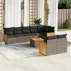 Image de VIDAXL Salon de jardin 9 pcs - Gris