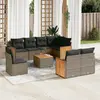 Image de VIDAXL Salon de jardin - Gris, résine tressée avec bois d'acacia