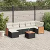 Image de vidaXL Salon de jardin 8 pcs - Noir