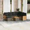 Image de vidaXL Salon de jardin 8 pcs   Gris