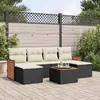 Image de vidaXL Salon de jardin 7 pcs - Noir