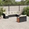 Image de vidaXL Salon de jardin 9 pcs - Noir