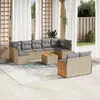 Image de vidaXL Salon de jardin 10 pcs - Beige