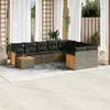 Image de vidaXL Salon de jardin 10 pièces - Gris