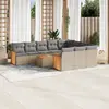 Image de vidaXL Salon de jardin 11 pcs - Beige