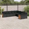 Image de vidaXL Salon de jardin 10 pièces - Noir