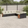 Image de vidaXL Salon de jardin 10 pcs - Noir