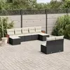 Image de vidaXL Salon de jardin 9 pcs - Noir