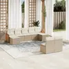 Image de vidaXL Salon de jardin 9 pcs - Beige