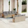 Image de Salon de jardin VIDAXL 11 pcs beige résine tressée