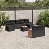Image de vidaXL Salon de jardin 10 pcs - Noir