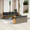 Image de vidaXL Salon de jardin 11 pcs avec table en bois d'acacia - Gris