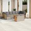 Image de vidaXL Salon de jardin 13 pcs - Beige