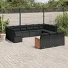 Image de vidaXL Salon de jardin 13 pcs - Noir