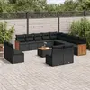 Image de vidaXL Salon de jardin 14 pcs - Noir