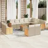 Image de vidaXL Salon de jardin 13 pcs - Beige