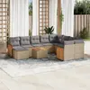 Image de vidaXL Salon de jardin 11 pcs - Beige