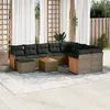 Image de vidaXL Salon de jardin 11 pcs - Gris