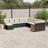 Image de Salon de jardin 11 pcs - Noir résine tressée