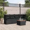 Image de VidaXL Salon de jardin 5 pcs avec coussins - Noir