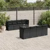 Image de vidaXL Salon de jardin 9 pcs Noir