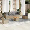 Image de vidaXL Salon de jardin 7 pcs - Beige