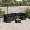 Image de VIDAXL Salon de jardin 8 pcs Noir