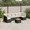 Image de vidaXL Salon 8pcs avec Coussins - Noir