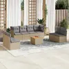 Image de vidaXL Salon de jardin 9 pcs Beige