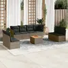 Image de VIDAXL Salon de jardin Gris 9 pcs Résine Tressée