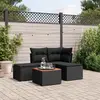 Image de vidaXL Ensemble Salon Jardin 5 pcs - Noir