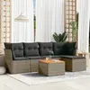 Image de vidaXL Salon de jardin 6 pcs avec coussins - Gris