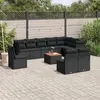 Image de vidaXL Salon de jardin 11 pcs avec coussins - Noir