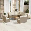 Image de vidaXL Salon de jardin 12 pcs avec coussins - Beige