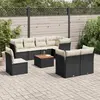 Image de vidaXL Salon de jardin 9 pcs - Noir