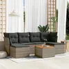 Image de Salon de jardin VidaXL - 7 pièces - Gris