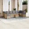 Image de vidaXL Salon de jardin 11 pcs - Beige
